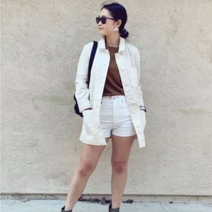 Madewell High-Rise Denim Shorts in Tile White Size 29